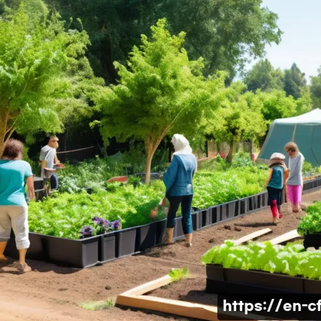 퍼머컬처의 네트워킹 전략 - **Image Prompt: Community Permaculture Gathering**
"A vibrant and diverse group of individuals, ...