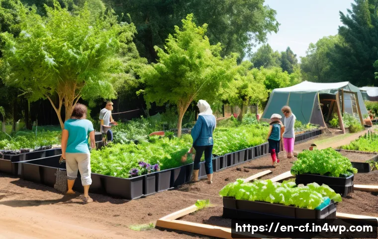 퍼머컬처의 네트워킹 전략 - **Image Prompt: Community Permaculture Gathering**
    "A vibrant and diverse group of individuals, ...